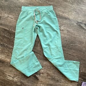 Figs Livingston pants in limited edition fresh aqua